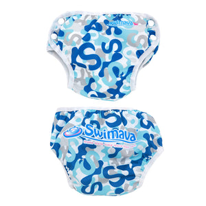 Set Regalo Aro flotador Diseño Camo Blue + Pañal de Baño
