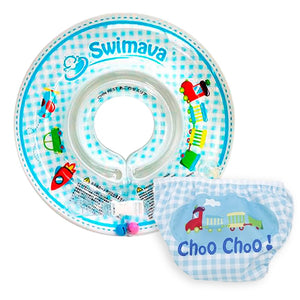 Set Regalo Aro flotador Diseño Train + Pañal de Baño