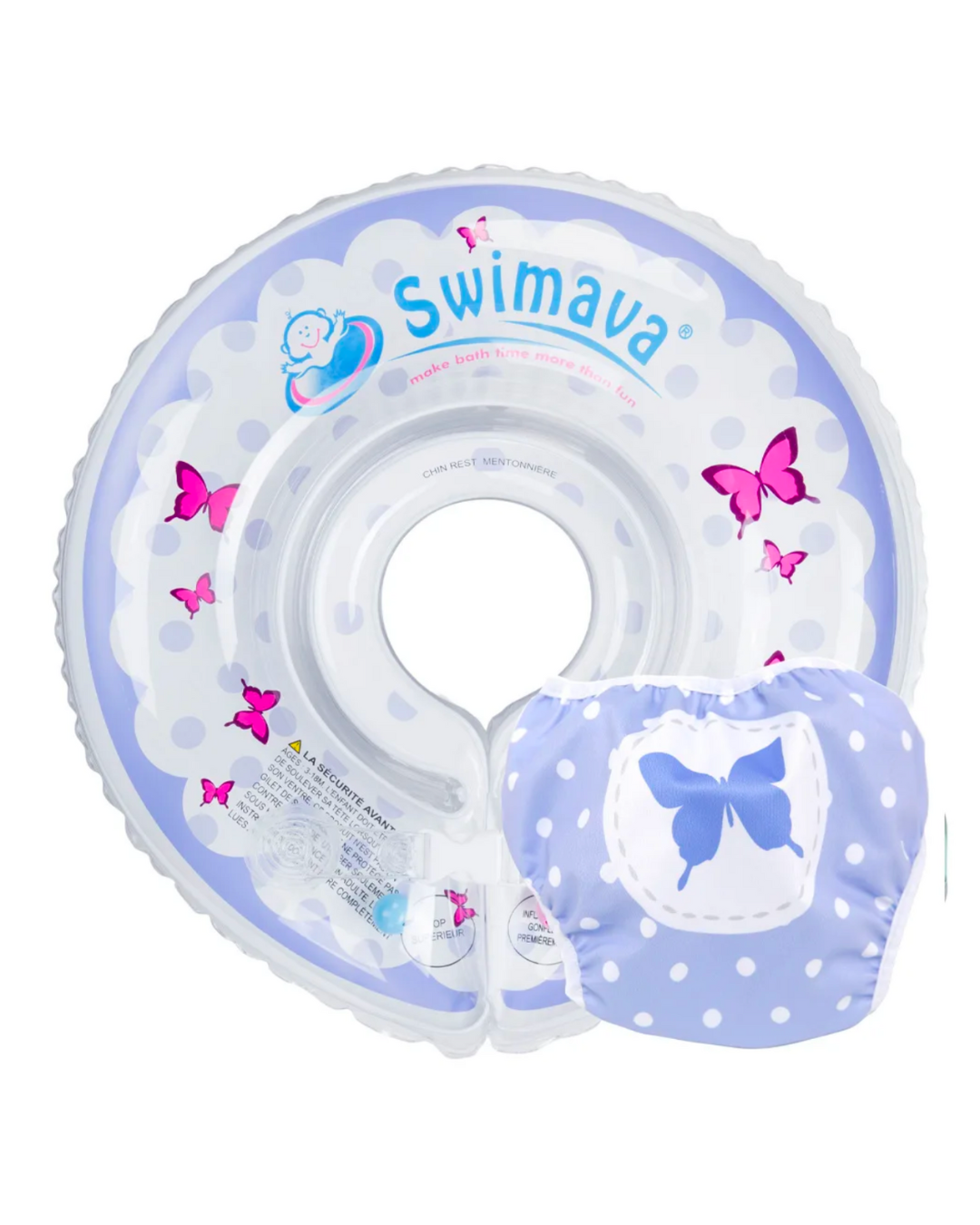 SET REGALO ARO FLOTADOR DISEÑO BUTTERFLY +PAÑAL DE BAÑO