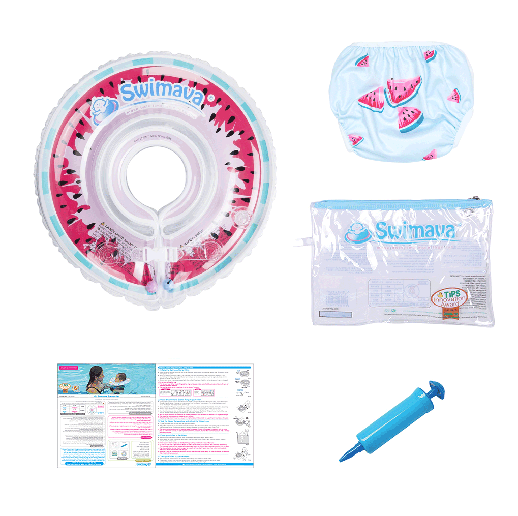 Aro flotador Diseño Watermelon + Pañal de Baño